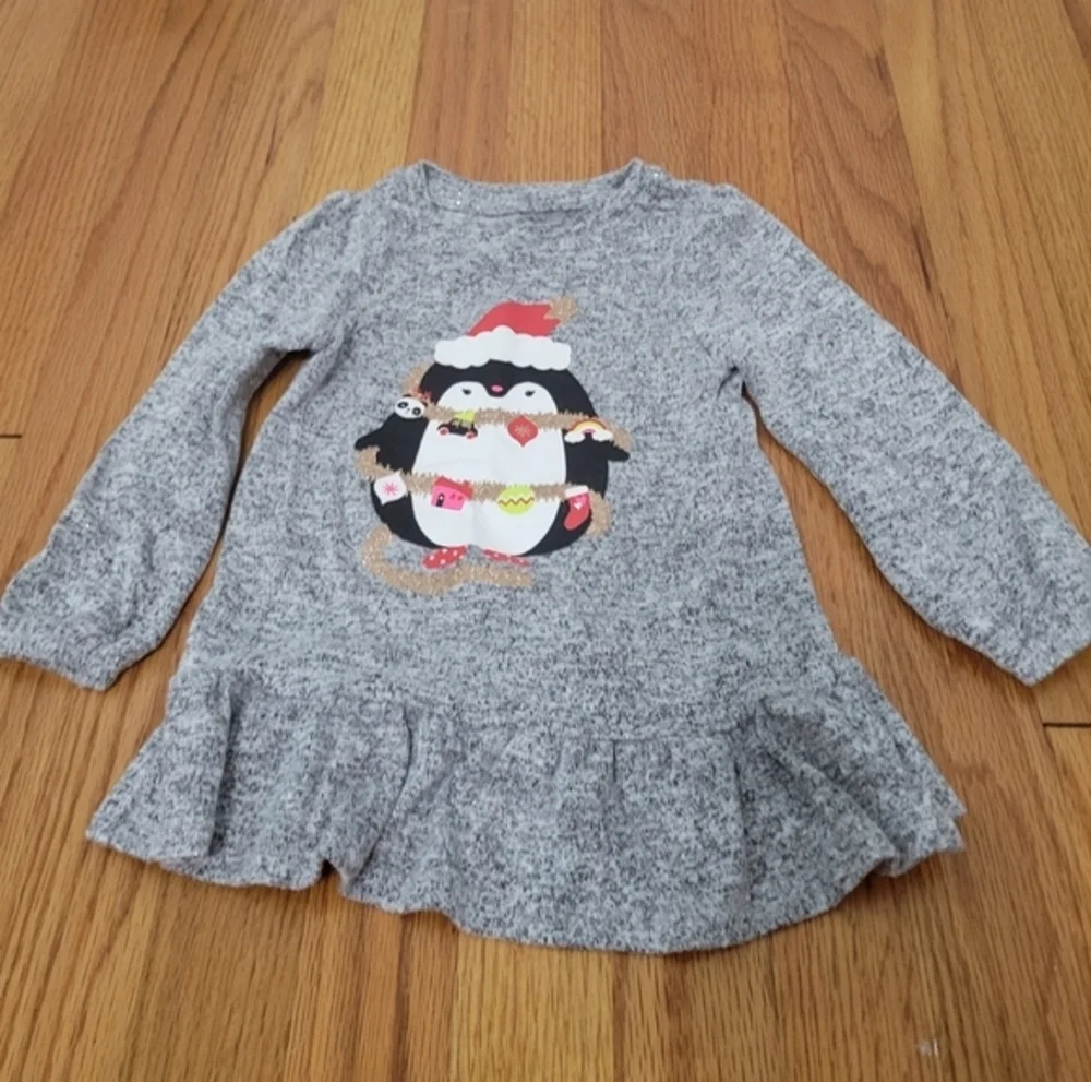 Toddler Girls Christmas Outfit Bundle‎ Sz 24 Months 2T Buffalo Plaid Blue Velvet